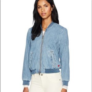 Lucky Brand New Sway Denim Bomber Jacket Size 2X